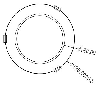 20W 160MM CUTOUT EXTERNAL DRIVER LED DOWNLIGHT (DL2001D-TC)