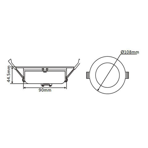 13W 90MM CUTOUT EXTERNAL DRIVER LED DOWNLIGHT (DL1262-TC-SCH) - LEDLIGHTMELBOURNE