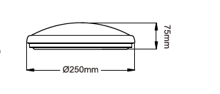 15W Ø250MM LED CEILING OYSTER LIGHT (AC1020-TC) - LEDLIGHTMELBOURNE