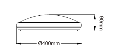 30W Ø400MM LED CEILING OYSTER LIGHT (AC1020-TC) - LEDLIGHTMELBOURNE