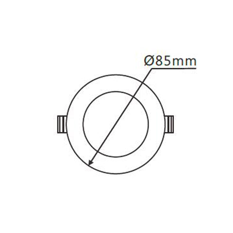 10W 70MM CUTOUT LED DOWNLIGHT (DL1275-TC)