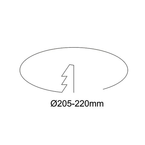 40W 205-220MM CUTOUT HIGH LUMIN DOWNLIGHT (DL4009-TC)