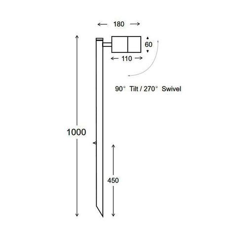 6W MR16 LED GARGEN SPIKE (DAY LIGHT)