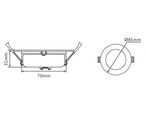 10W 70MM CUTOUT EXTERNAL DRIVER LED DOWNLIGHT (CL22-NW) - LEDLIGHTMELBOURNE