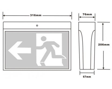 SURFACE MOUNT LED EXIT LIGHT 24M (SP-2001) - LEDLIGHTMELBOURNE