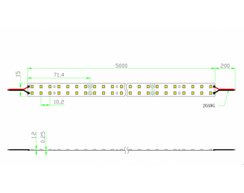 2M DC24V 20W WIDE BOARD IP20 STRIP - LEDLIGHTMELBOURNE