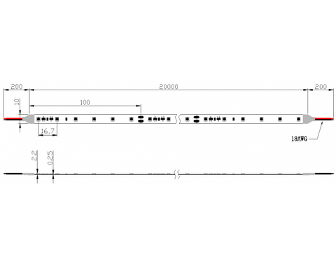 20M DC24V 8W IP20 STRIP (20M / PER Driver) - LEDLIGHTMELBOURNE