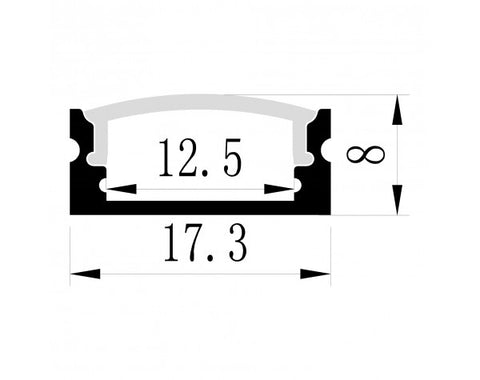 1M A002 ALUMINIUM EXTRUSION SURFACE MOUNT KIT - LEDLIGHTMELBOURNE