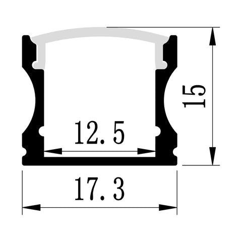 1M A004 ALUMINIUM EXTRUSION SURFACE MOUNT KIT - LEDLIGHTMELBOURNE