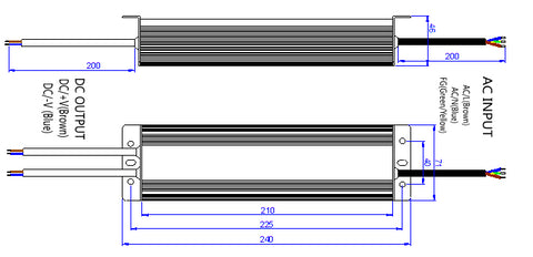 Outdoor DC12V 200W Driver - LEDLIGHTMELBOURNE