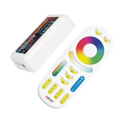 RF CONTROLLER & RECEIVER FOR RGB+W LED STRIP-4 ZONE