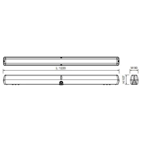 36W IP66 LED VANDAL PROOF BATTEN