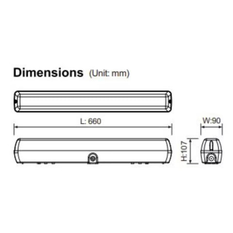 18W IP66 LED VANDAL PROOF BATTEN