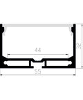 1M A5532 BLACK EXTRUSION DEEP SURFACE MOUNT KIT - LEDLIGHTMELBOURNE