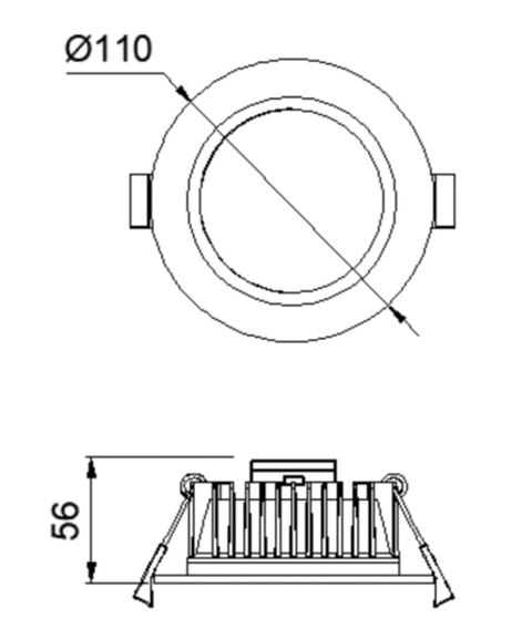 13W 90MM CUTOUT TRI-COLOR LED DOWNLIGHT (DL1570-TC)