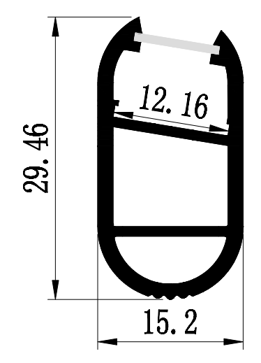 1M A1401 CLOTH HANG RAIL PROFILE