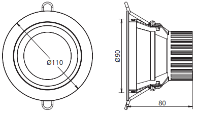 13W 90MM CUTOUT DIMMABLE (DL83-13W-NW)