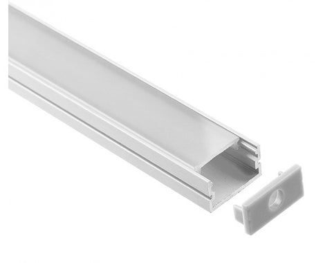 1M A014 ALUMINIUM EXTRUSION WIDE SURFACE MOUNT KIT - LEDLIGHTMELBOURNE