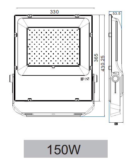 150W SLIMLINE SMD LED FLOOD LIGHT