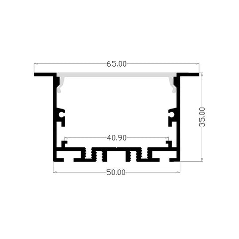 1M A6535B BLACK DEEP RECESS PROFILE