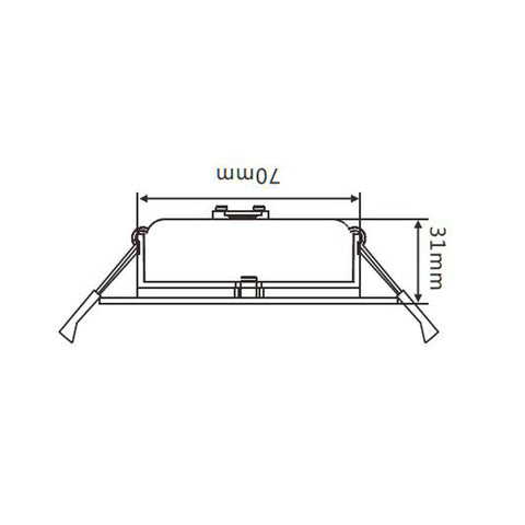 10W 70MM CUTOUT LED DOWNLIGHT (DL1270-TC)