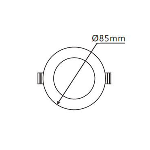 10W 70MM CUTOUT LED DOWNLIGHT (DL1270-TC)