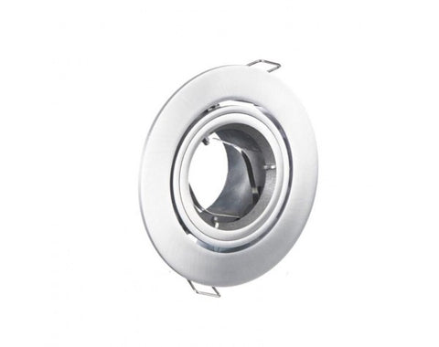 90MM GIMBAL CHROME SILVER ROUND DOWNLIGHT FITTING - LEDLIGHTMELBOURNE