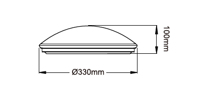 18W Ø330MM LED CEILING OYSTER LIGHT (AC1011-TC) - LEDLIGHTMELBOURNE