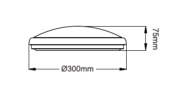 20W Ø300MM LED CEILING OYSTER LIGHT (AC1020-TC) - LEDLIGHTMELBOURNE