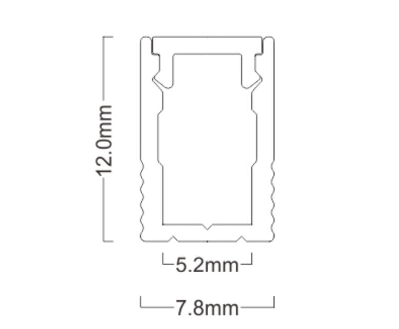 1M AL144 EXTRA SLIM EXTRUSION SURFACE MOUNT KIT - LEDLIGHTMELBOURNE