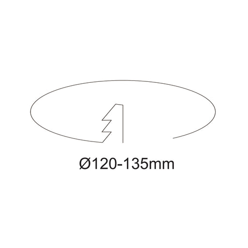 15W 120-130MM CUTOUT HIGH LUMIN DOWNLIGHT (DL1019-TC)