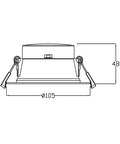 10W 90MM CUTOUT BUILD-IN DRIVER NONE DIMMABLE (DL1196-TC) - LEDLIGHTMELBOURNE