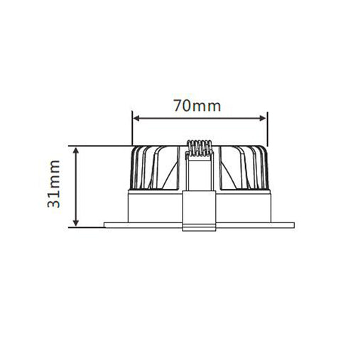 10W 70MM CUTOUT LED DOWNLIGHT (DL1275-TC)