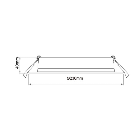 40W 205-220MM CUTOUT HIGH LUMIN DOWNLIGHT (DL4009-TC)