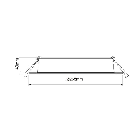 50W 230-255MM CUTOUT HIGH LUMIN DOWNLIGHT (DL5009-TC)