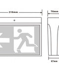 SURFACE MOUNT LED EXIT LIGHT 24M (SP-2001) - LEDLIGHTMELBOURNE