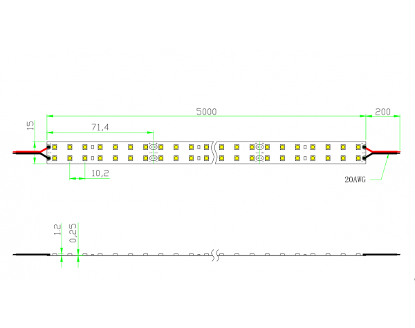 2M DC24V 20W WIDE BOARD IP20 STRIP - LEDLIGHTMELBOURNE