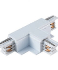 4 WIRE RECESSED 'T' TRACK JOINER - LEFT, WHITE - LEDLIGHTMELBOURNE