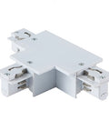 4 WIRE RECESSED 'T' TRACK JOINER - LEFT, WHITE - LEDLIGHTMELBOURNE