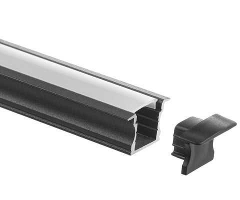 1M A003 BLACK EXTRUSION RECESSED MOUNT KIT - LEDLIGHTMELBOURNE