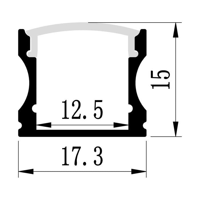1M A004 BLACK EXTRUSION SURFACE MOUNT KIT - LEDLIGHTMELBOURNE