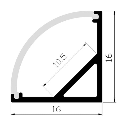 1M A006 EXTRUSION CORNER MOUNT KIT - LEDLIGHTMELBOURNE