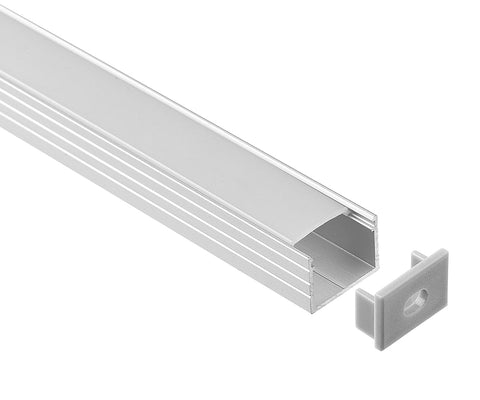 1M A1605 ALUMINIUM EXTRUSION DEEP SURFACE MOUNT KIT - LEDLIGHTMELBOURNE