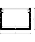 1M A1605 ALUMINIUM EXTRUSION DEEP SURFACE MOUNT KIT - LEDLIGHTMELBOURNE