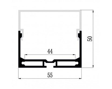 1M A5550 ALUMINIUM EXTRUSION DEEP SURFACE MOUNT KIT - LEDLIGHTMELBOURNE