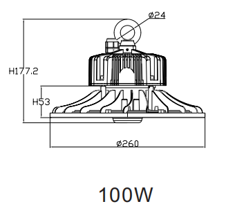 LED UFO TYPE HIGH BAY 100W