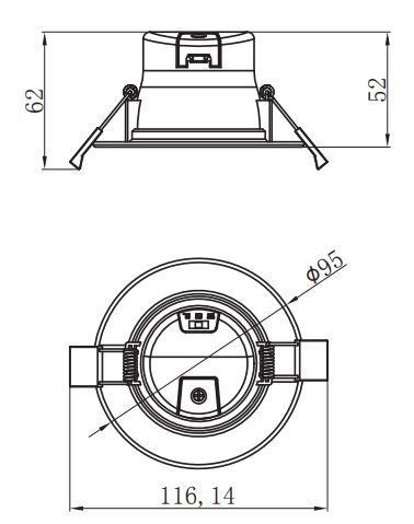 7W 70MM CUTOUT BUILD-IN DRIVER LED DOWNLIGHT (DL1195-TC)