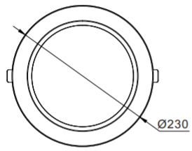 30W/40W 200MM CUTOUT EXTERNAL DRIVER LED DOWNLIGHT (DL4001D-TC) - LEDLIGHTMELBOURNE