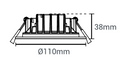 10W 90MM CUTOUT SQUARE SMD LED DOWNLIGHT (DL1365-SCH-TC) - LEDLIGHTMELBOURNE